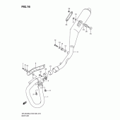 Схема вузла: Вихлопна система для Suzuki DR-Z400 DR-Z400S