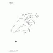 Схема узла: Переднее крыло (Model k7/k8/k9) для Suzuki GS500