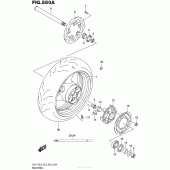 Схема вузла: Заднє колесо Suzuki GSX-R750