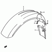 Схема вузла: Переднє крило для Suzuki DR350