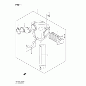 Схема узла: Воздушный фильтр для Suzuki GZ125 Marauder