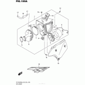 Схема узла: Воздушный фильтр для Suzuki DR-Z400 DR-Z400SM