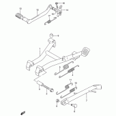 Схема вузла: Підставка для Suzuki GS500
