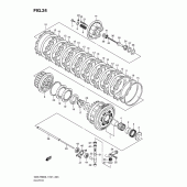 Схема вузла: Зчеплення для Suzuki GSX-R600