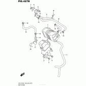 Схема вузла: Система вентиляції бензобака (Gsx-S1000Al7 E33) для Suzuki GSX-S1000