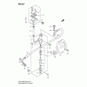 Схема узла: Задний тормозной цилиндр для Suzuki DR-Z400 DR-Z400SM