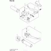 Схема вузла: Ручки керма (Vl1500L4 E28) для Suzuki VL1500 Boulevard C90 BOSS