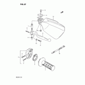 Схема узла: Right knuckle cover для Suzuki DR250