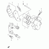 Схема вузла: Передній гальмівний супорт (Model t) для Suzuki VX800 VX800