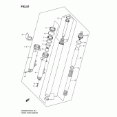 Схема вузла: Передня вилка для Suzuki GSX650