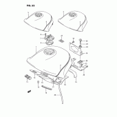 Схема узла: Топливный бак (Gsx1100fj) для Suzuki GSX1100