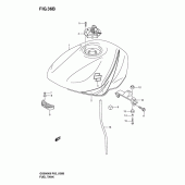 Схема вузла: Паливний бак для Suzuki GS500