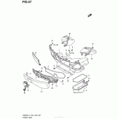 Схема вузла: Передній бардачок для Suzuki AN650 Burgman (EU analogue of SkyWave)