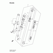 Схема вузла: Передня вилка (An400ak9/zak9/al0/zal0) для Suzuki AN400 Burgman (EU analogue of SkyWave)