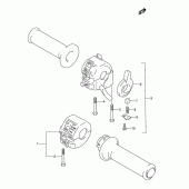 Схема узла: Пульт управления рулевой (Model k/l/m/n/p/r/s) для Suzuki GSX600 Katana