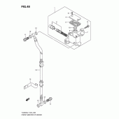 Схема узла: Передний тормозной цилиндр для Suzuki TU250