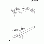 Схема узла: Подножка & Задний тормоз для Suzuki DR650 DR650R