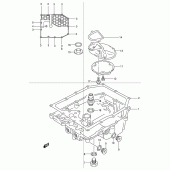 Схема вузла: Піддон картера для Suzuki GSF600 Bandit S