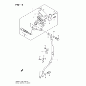 Схема вузла: Передній гальмівний циліндр (Gs500fh p3) для Suzuki GS500