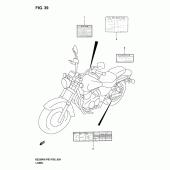 Схема вузла: Інформаційні наклейки для Suzuki GZ250 Marauder