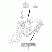 Схема вузла: Інформаційні наклейки для Suzuki GZ125 Marauder