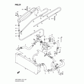 Схема вузла: Патрубок системи охолодження для Suzuki GSF1250 Bandit S