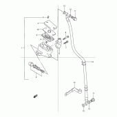 Схема узла: Передний тормозной цилиндр для Suzuki TU125