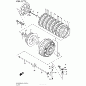 Схема вузла: Зчеплення для Suzuki SFV650 Gladius