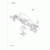 Схема вузла: Задній гальмівний супорт для Suzuki GSX-R1100