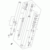 Схема узла: Передняя вилка для Suzuki GSX600 Katana