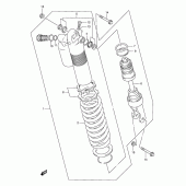 Схема вузла: Амортизатор задній для Suzuki RMX250