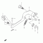 Схема вузла: Заднє гальмо для Suzuki DR-Z400 DR-Z400S
