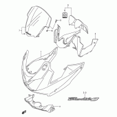 Схема узла: Облицовочные элементы (Gsf650sk5/suk5/sak5/sauk5) для Suzuki GSF650 Bandit S