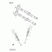 Схема вузла: Розподільний вал & Клапан для Suzuki GSF650 Bandit S