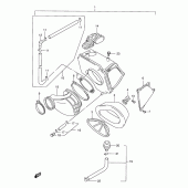 Схема вузла: Повітряний фільтр для Suzuki DR650 DR650SE