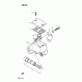 Схема узла: Передний тормозной цилиндр для Suzuki DR200 DR200