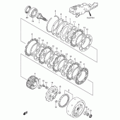 Схема вузла: Зчеплення (Model k4/k5) для Suzuki AN650 Burgman (EU analogue of SkyWave)