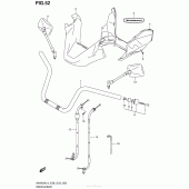 Схема вузла: Кермо & Тросики (An400Al4 E33) для Suzuki AN400 Burgman (EU analogue of SkyWave)