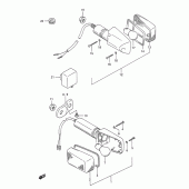 Схема узла: Поворотники для Suzuki TS200