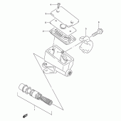 Схема узла: Передний тормозной цилиндр для Suzuki GSX600 Katana