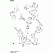 Схема узла: Рулевая траверса для Suzuki DR-Z400 DR-Z400S