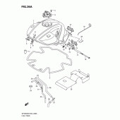 Схема узла: Топливный бак (Model l0) для Suzuki SFV650 Gladius