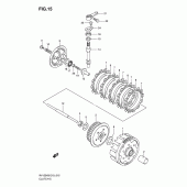 Схема вузла: Зчеплення для Suzuki RV125