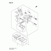 Схема узла: Задний тормозной суппорт для Suzuki GSX-R1000