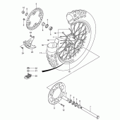 Схема вузла: Заднє колесо Suzuki RM-Z450
