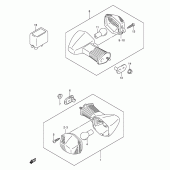 Схема вузла: Поворотники (Model k2/k3) для Suzuki GSX-R600