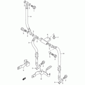 Схема вузла: Передній гальмівний шланг Suzuki GSX750