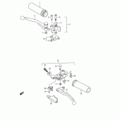 Схема вузла: Ручки керма для Suzuki VZ800 Marauder