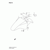 Схема вузла: Переднє крило (Gs500h p28) для Suzuki GS500