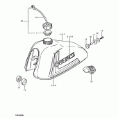 Схема вузла: Паливний бак для Suzuki TS250